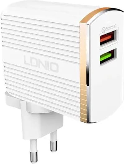 LDNIO - A2502Q - Dubbele USB - Universele Reislader - Qualcomm Quick Charge 3.0 - inclusief Micro usb Kabel - Geschikt voor : Samsung, Nokia, LG, Motorola, Oppo, Xiaomi, Huawei