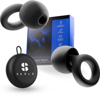 Sköld Slaap Oordopjes met Ultiem Comfort & Maximale Geluidsdemping (28 dB) - 4 Maten – Sleep plugs – Slaapoordoppen – Earplugs Snurken – Zwart