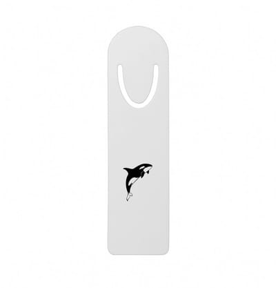 Hacebo® - Orca's metalen boekenlegger - Vissen - Dieren liefhebbers - Zeedieren - roofdieren Bladwijzer boekenleggers - 12.7 cm x 3.2cm