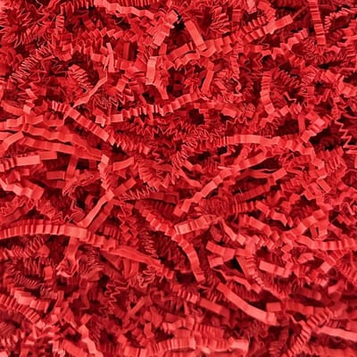Papierversnippering Vulling - Crinkle Cut Papier - Geschenkverpakking Vullen - Hoogwaardig Tissuepapier - 2 pond - Rood