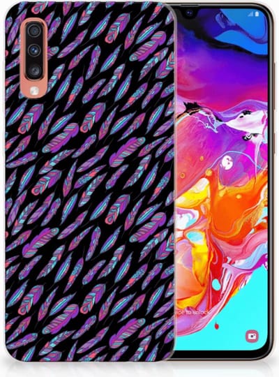 Samsung Galaxy A70 TPU bumper Feathers Color