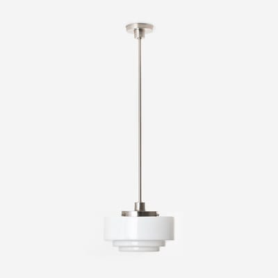 Hanglamp Getrapt Ø 30 20's Matnikkel - Art Deco Trade