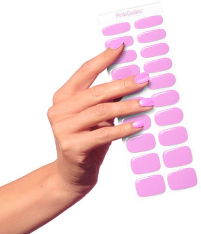 Pink Gellac UV Nagelstickers - Gellak Stickers 0029 Sweet Lilac - Nail Art Gel Stickers voor Nagels - 20 stuks in 10 maten