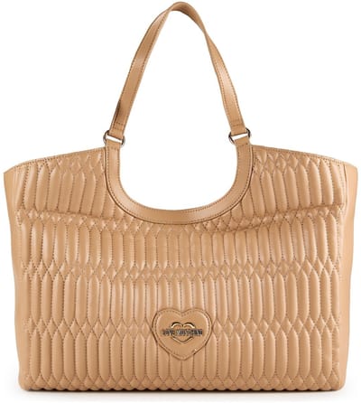 Love Moschino Bubbly Love Shopper Tas 38 cm - 15 L - beige