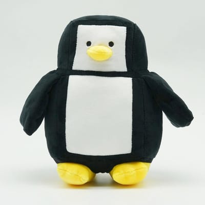 Kawaii Pinguïn Pluche Pop Knock Out Pluche Speelgoed Schattige Speeltjes Rond Het Spel Verzamelspeelgoed Kinderen Fans Verjaardag Kerst Speelgoed Cadeau 21cm black