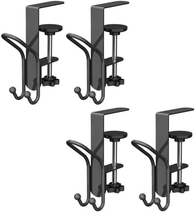 Dailygoods- Haken voor Kerstsokken - Verstelbare Slingerhouders - Haardhangers - Opberghaken - Zonder Boren - Dubbele Haak Ontwerp