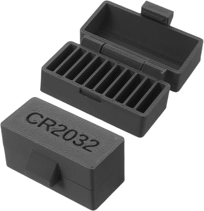 Batterij Opbergdoos - Batterijenhouder Organizer - Batterijen Sorteren - Meerdere Sleuven - 2 Stuks Compact - Zwart