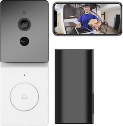 Living Needs Draadloze Deurbel – Videodeurbel – Deurbellen met Camera - Deurbel - Gratis Cloudservice.