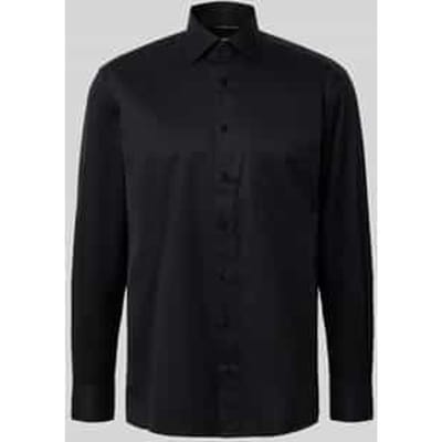 ETERNA comfort fit overhemd - twill heren overhemd - zwart - Strijkvrij - Boordmaat: 40 (EU maat: M)