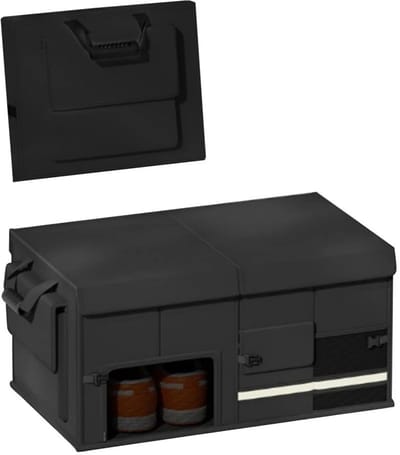 Geargalaxy Kofferbak Organizer - Auto Organizer - Kofferbak Opbergbox - Opvouwbare Opbergkist - Auto Opbergzak - 57x 34x29cm - Zwart