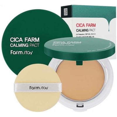 Farm Stay Cica Farm Calming Pact SPF50+/PA++++ 13g #21 + WILLEKEURIG CADEAU beige