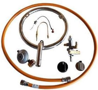Vuurtafel brander set rvs rond