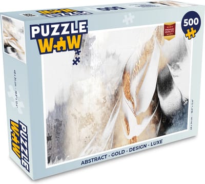Puzzel Abstract - Gold - Design - Luxe - Legpuzzel - Puzzel 500 stukjes