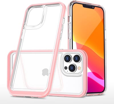 Hoesje Geschikt voor iPhone 13 Pro Max hoesje transparant met bumper Rosegoud - Ultra Hybrid Hoesje Geschikt voor iPhone 13 Pro Max case