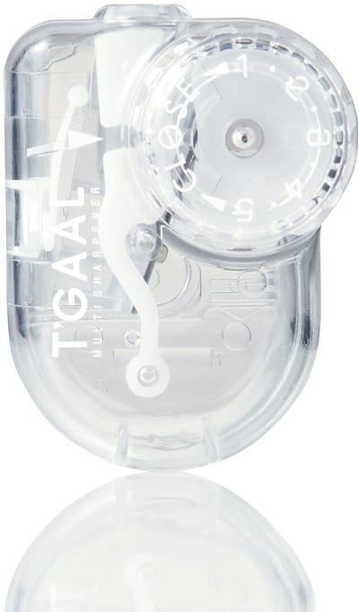 Dailygoods- Puntenslijper Verstelbaar - Draagbare Potloodscherper - 5 Slijphoeken - Geschikt voor Kleurpotloden - Compact - Eenvoudige Wijzerplaatinstelling