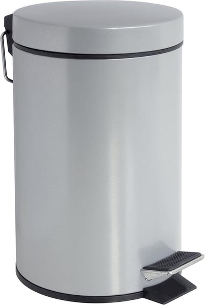 Pedaalemmer - Afvalemmer met pedaal - Hygiënisch afval - Mechanische opening - 3 liter - Zilver