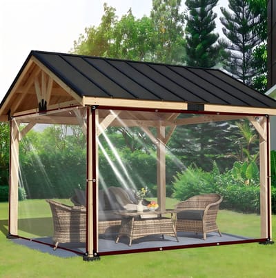 Dailygoods- Zeil waterdicht 1,5 x 2 m - Transparant afdekzeil - Voor broeikas/tuin/boot - Duurzaam PE-materiaal - Bescherming tegen regen/sneeuw/wind