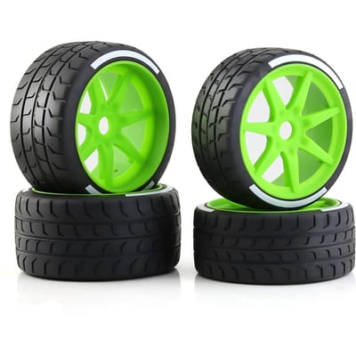 4 stuks Afstandsbediening Banden 53/108 43/102mm 17mm Wiel Hex Vervanging voor ARMA 1/7 misdrijf FSR model groen