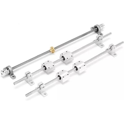 15 stuks set 400mm Optische As Geleidelagerhuizen Lineaire Rail Assteun Schroevenset