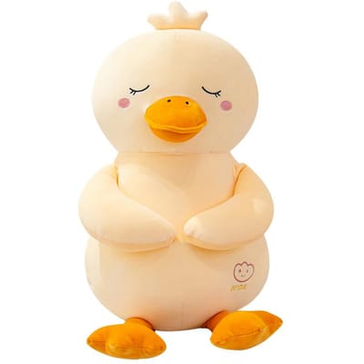 Grote Gele Eend Pluche Speelgoed Zachte Katoenen Gevulde Pop Kawaii Slaapkussen Gezellige Kamerdecoratie 70cm geel