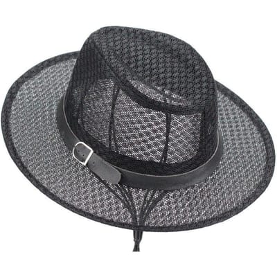 Chapeau de soleil d'été, Haut-de-forme pour homme, Grand bord, Chapeau de soleil pour personnes d'âge moyen et âgées, Chapeau de soleil d'extérieur, Chapeau pour personnes âgées, Chapeau pour homme One size black