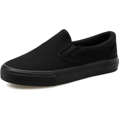 Platte zool Laag uitgesneden Canvas Schoenen Casual Comfortabel Modieus Ademend Lichtgewicht Minimalistisch Boardschoenen met één voet 39 black