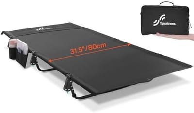 Inklapbaar Aluminium Reisbed voor Volwassenen - Ideaal voor Camping en Outdoor Aventuren tot 150 kg