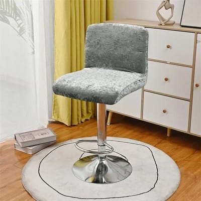 Zachte Pluche Barkruk Stoelhoes Elastisch Korte Rug Draaistoel Slipcover Verwijderbare Stoelhoezen Zithoes Hotel Decor 1pc chair cover