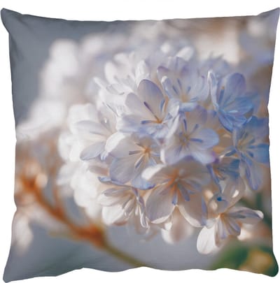 Sierkussens - Kussentjes Woonkamer - 50x50 cm - Bloemen - Lichtblauw - Wazig - Trosje