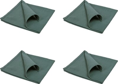 QUVIO Servet – Servetten – Katoenen servet – Servet katoen – Stoffen servet – Servet stof – Donkergroene servetten – Groene servetten – Servet groen – Servet donkergroen – Servet 40x40cm – Katoen – 40x40cm – Donkergroen – Set van 4