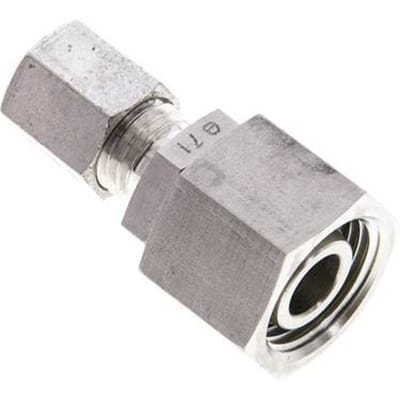 6L & 12L RVS Rechte Snijringkoppeling Draaidoorvoer 315bar FKM O-ring en Afdichtconus ISO 8434-1