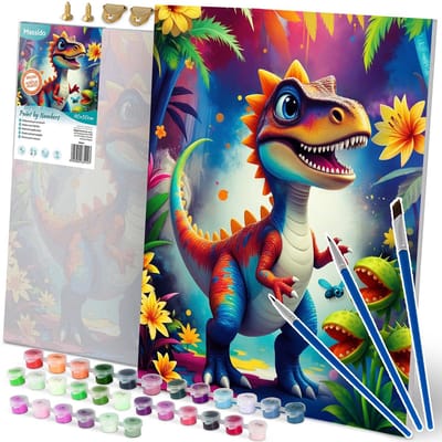 Schilderen op nummer 40x50 cm Massido Dino