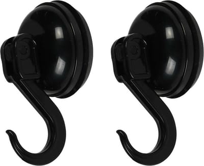 Benson Twee zuignaphaken - zwart - 35 mm - draagkracht tot 2 kg - set van 2