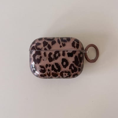 mode luxe transparant luipaardprint patroon zwart hartvormige hanger voor airpods 4 3 1 pro 2 zachte siliconen beschermhoes for AirPods 4 New