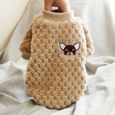 Vêtements pour chiens de compagnie en flanelle pour petits chiens et chats de taille moyenne, manteau d'hiver chaud pour chiens et chats, vêtements pour chiots et chats, Chihuahua S beige