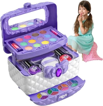 Prinsessen Make-up Set - Kinder Cosmetica - Rollenspel Speelgoed - Veilige Formule - 277 x 203 x 17 cm