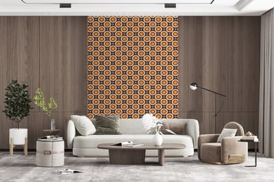 Behang - Fotobehang Retro - Vintage - Design - Cirkel - Breedte 200 cm x hoogte 300 cm