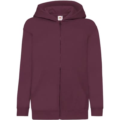 Kindercapuchon met volledige rits Fruit of the Loom Classic