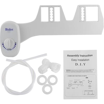 Pulvérisateur Bidet Mécanique Non Électrique Auto-Nettoyant avec Accessoire à Buse Unique gray