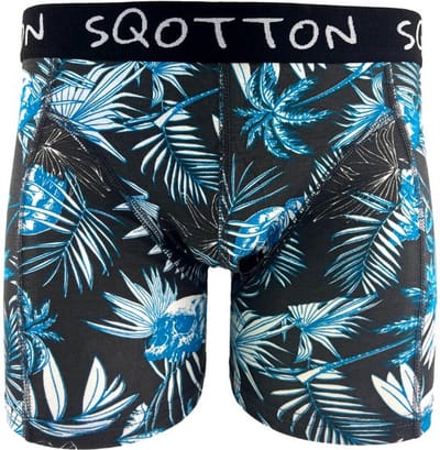 Boxershort - SQOTTON® - Jungle - Antraciet - Maat M