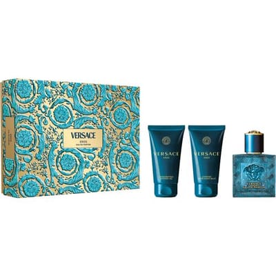 Versace - Eros Pour Homme Eau de Parfum 50 ml + A/S Balm 50 ml + Shower Gel 50 ml - Geschenkset Heren