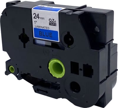 DULA Brother Compatible label tape- Tze-551 - 1 cassette - Brother P-Touch - Zwart op blauw - 24mm x 8m