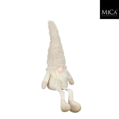 Decoratie gnoom dangle creme - l13xb8xh38cm
