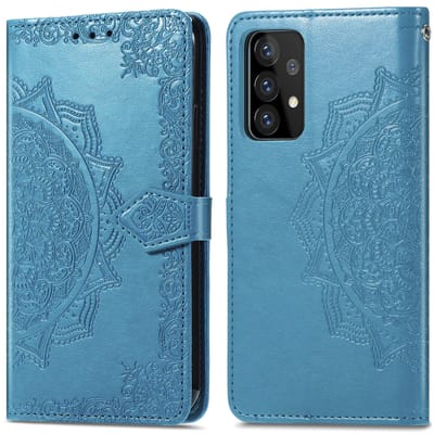 imoshion Hoesje - Geschikt voor Samsung Galaxy A52 (4G) / A52s / A52 (5G) - Mandala Bookcase - Turquoise