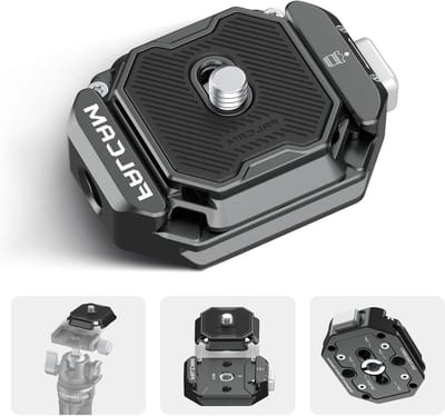 Multi-Hole Camera Quick Insert Kit met 6.35mm naar 1.0cm Draad en Snelle Ontgrendeling voor DSLR, Tripod en Stabilizer Accessoires