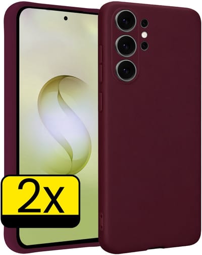 Hoesje - 2 Stuks - Geschikt voor Samsung Galaxy S26 Ultra - Sterk & Shockproof - Case Siliconen - Back Cover - Telefoon Hoes - Telefoonhoesjes - Aubergine