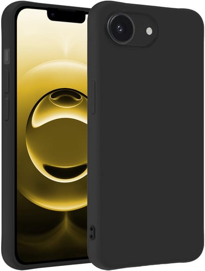 Hoesje - Geschikt voor Apple iPhone 16e - Sterk & Shockproof - Hoes Cover - Siliconen Case - Telefoonhoesjes - Zwart