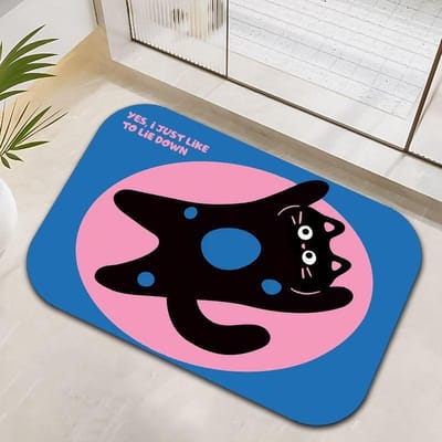 Schattige Cartoon Badkamervloermat Zacht Diatomeeënaarde Antislip Absorberende Voetmat Toilet Deurmat Toegang tot de Badkamer [40 * 60cm] Diatom mud