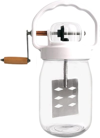 Handmatige Keukenmixer - Boterblender Garde - Bakken en Maken - Geen Stroom Nodig - 1500 ml - Transparant