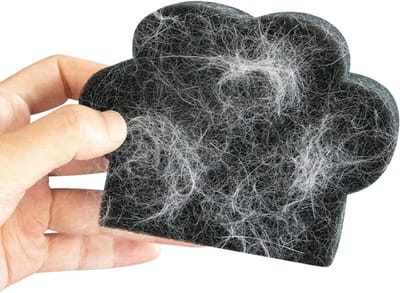 Pluisjes Vanger - Wasgoed Haarverwijderaar - Wasmachine Schoonhouden - Herbruikbaar Spons Materiaal - 12.5 cm - Zwart